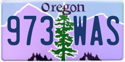 OR license plate 973WAS