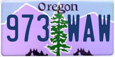 OR license plate 973WAW