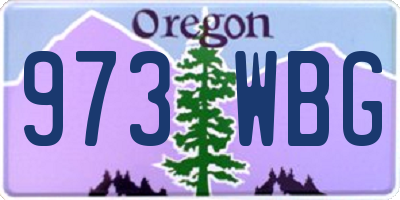 OR license plate 973WBG