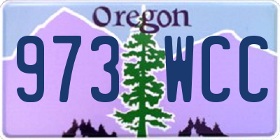 OR license plate 973WCC