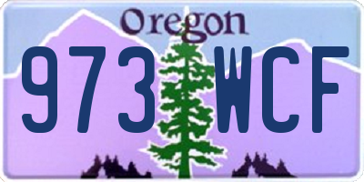 OR license plate 973WCF