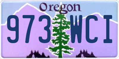 OR license plate 973WCI