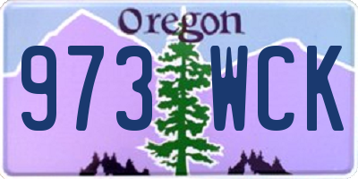 OR license plate 973WCK