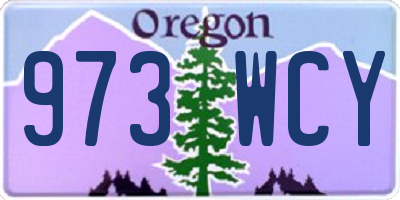 OR license plate 973WCY