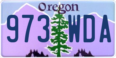 OR license plate 973WDA