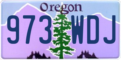 OR license plate 973WDJ