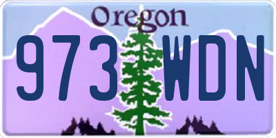 OR license plate 973WDN