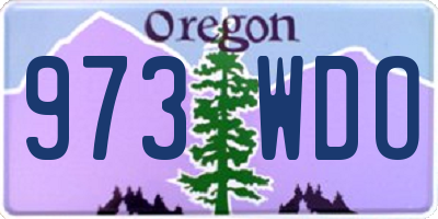 OR license plate 973WDO