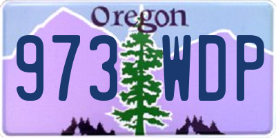 OR license plate 973WDP