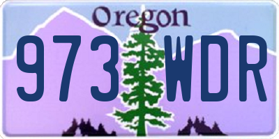 OR license plate 973WDR