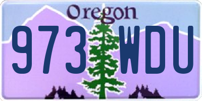 OR license plate 973WDU
