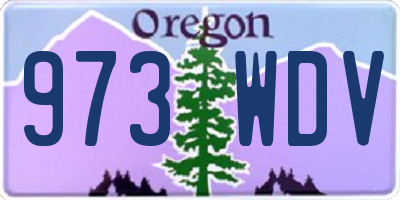 OR license plate 973WDV