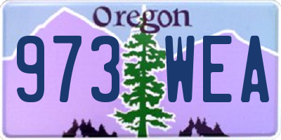 OR license plate 973WEA