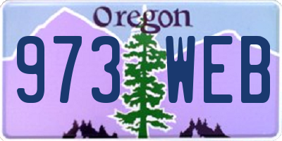 OR license plate 973WEB
