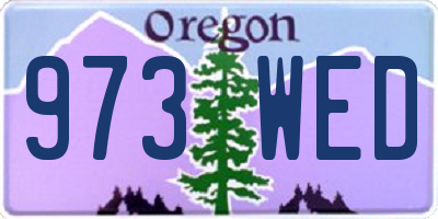 OR license plate 973WED