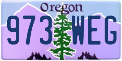 OR license plate 973WEG