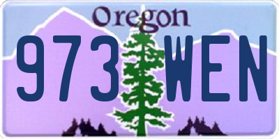 OR license plate 973WEN