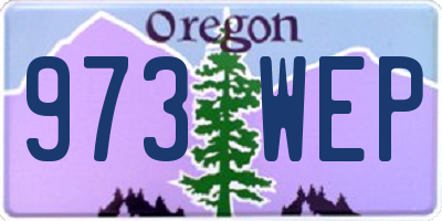 OR license plate 973WEP