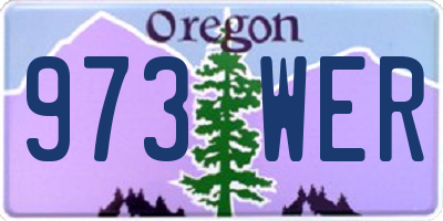 OR license plate 973WER