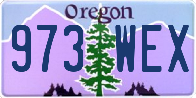 OR license plate 973WEX