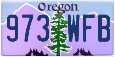 OR license plate 973WFB