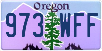 OR license plate 973WFF
