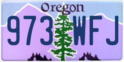 OR license plate 973WFJ