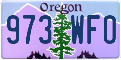 OR license plate 973WFO
