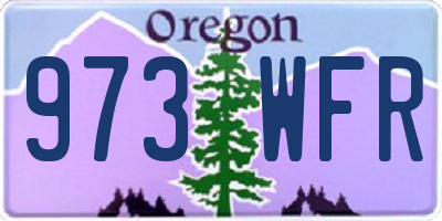 OR license plate 973WFR