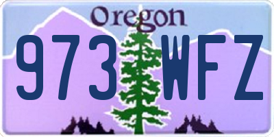 OR license plate 973WFZ