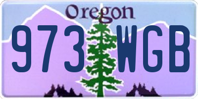 OR license plate 973WGB