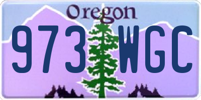 OR license plate 973WGC