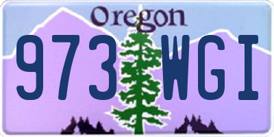 OR license plate 973WGI