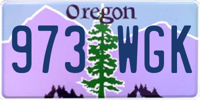 OR license plate 973WGK