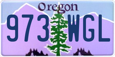 OR license plate 973WGL
