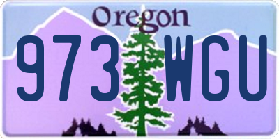 OR license plate 973WGU