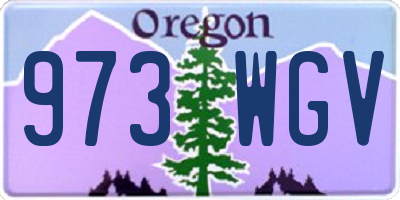 OR license plate 973WGV