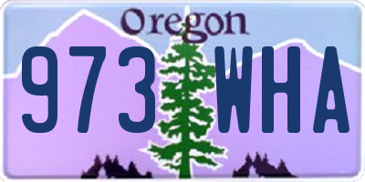 OR license plate 973WHA