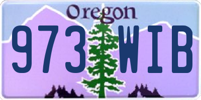 OR license plate 973WIB