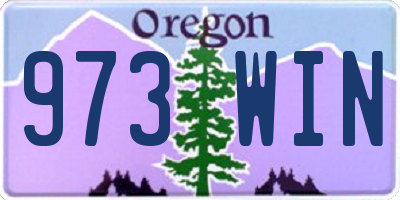 OR license plate 973WIN