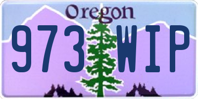 OR license plate 973WIP