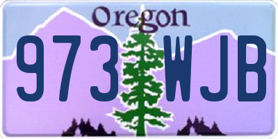 OR license plate 973WJB