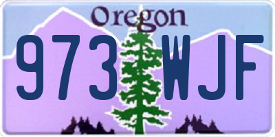 OR license plate 973WJF