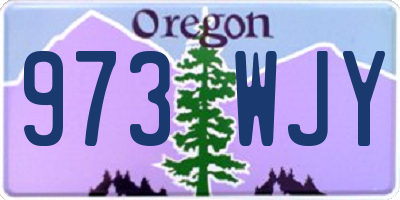 OR license plate 973WJY