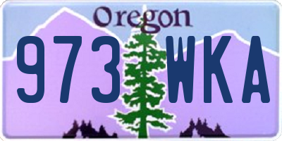 OR license plate 973WKA