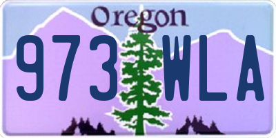 OR license plate 973WLA