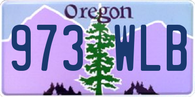 OR license plate 973WLB