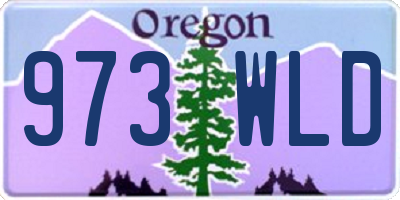 OR license plate 973WLD