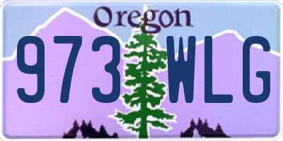 OR license plate 973WLG