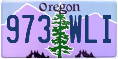 OR license plate 973WLI